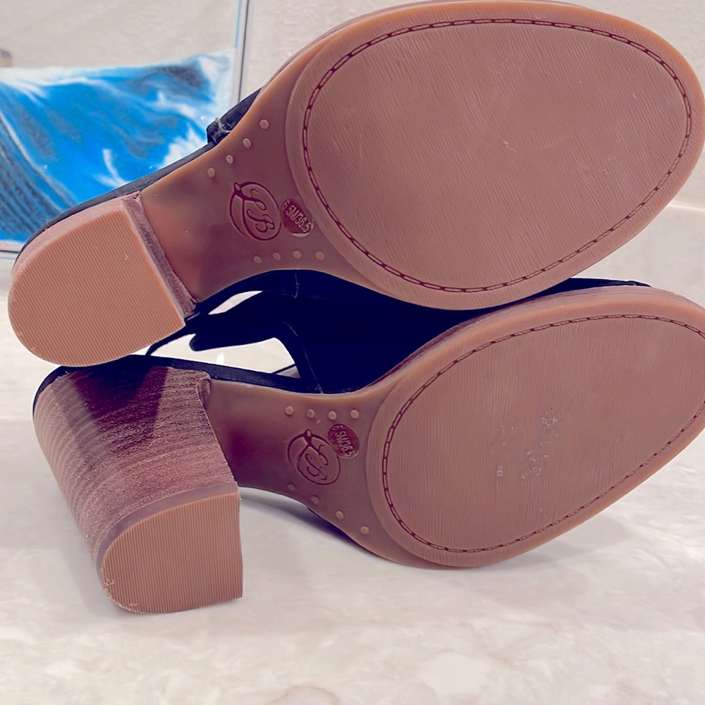 Lucky brand peep toe black mule shoes - Picture 4 of 4